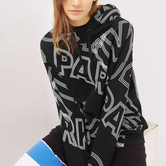 IVY PARK Broken Logo Black White Oversized Hoodie - Picture 4 of 8